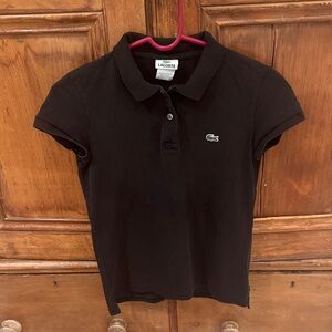 Women’s Lacoste Dark Polo with Green Logo